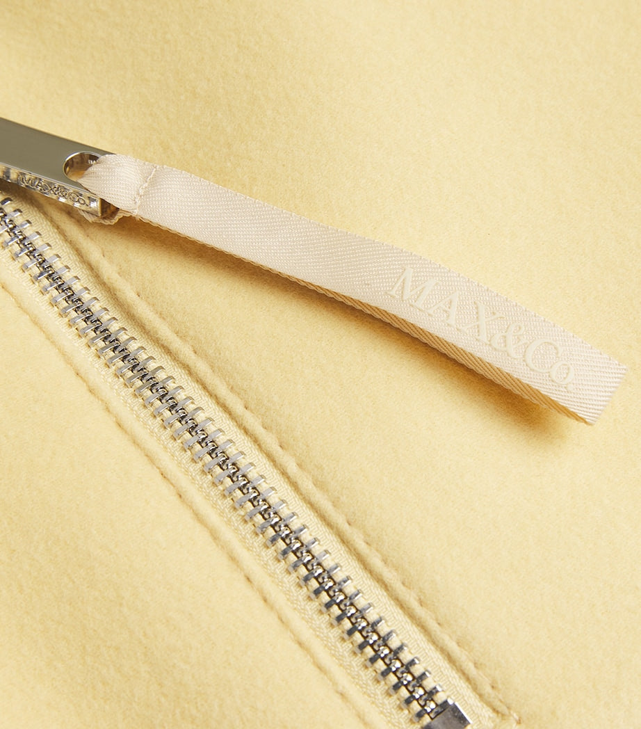 Yellow Virgin Wool Bomber Jacket