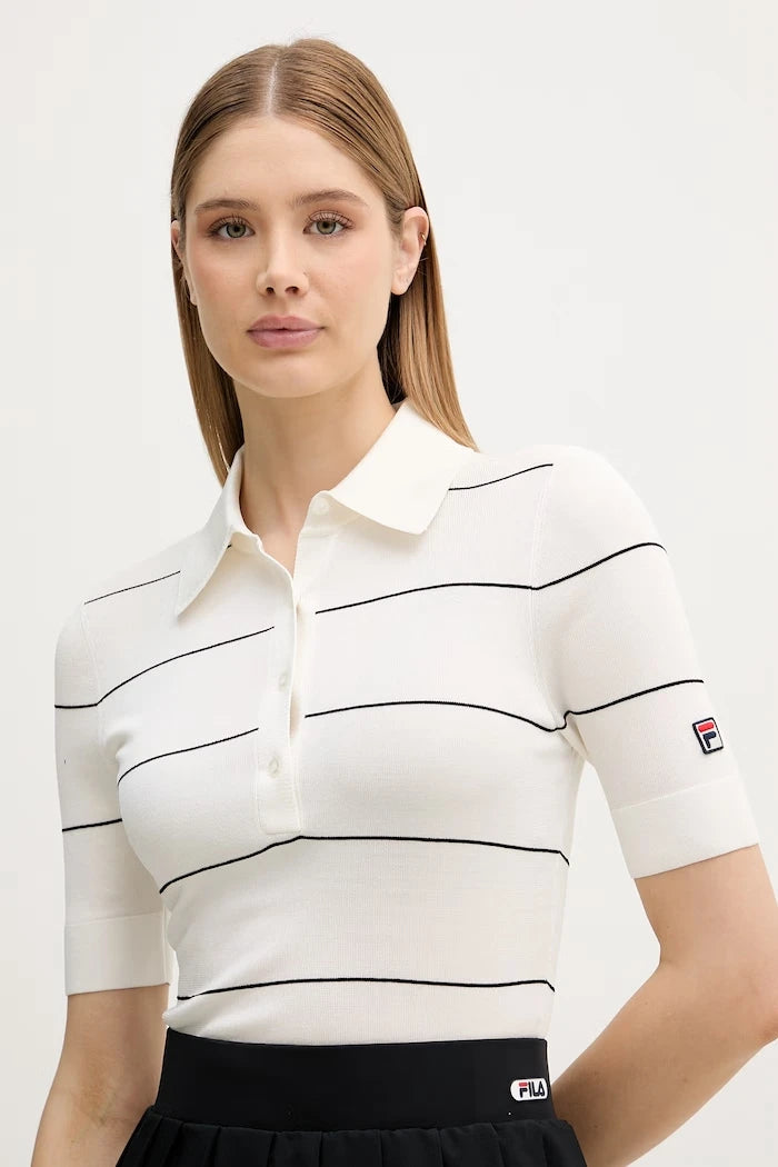 Fila тениска с яка дамска от вискоза MONTECARLO
