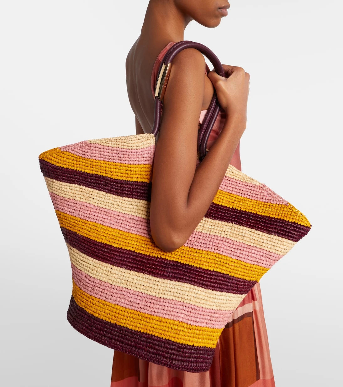 Zimmermann - Goldentime Large raffia tote bag