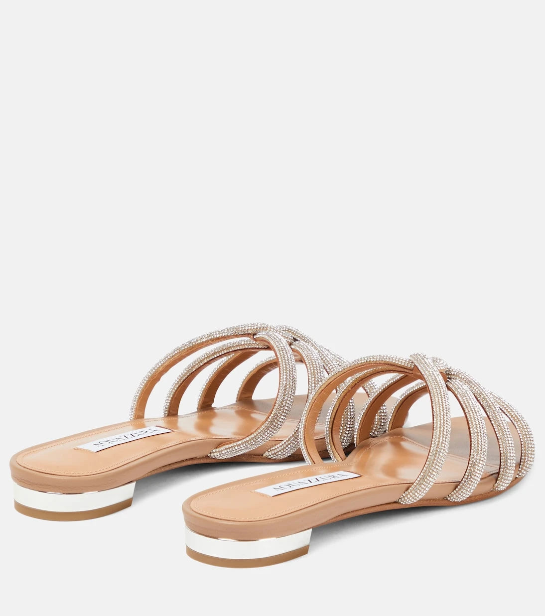 Aquazzura - Moondust embellished leather sandals