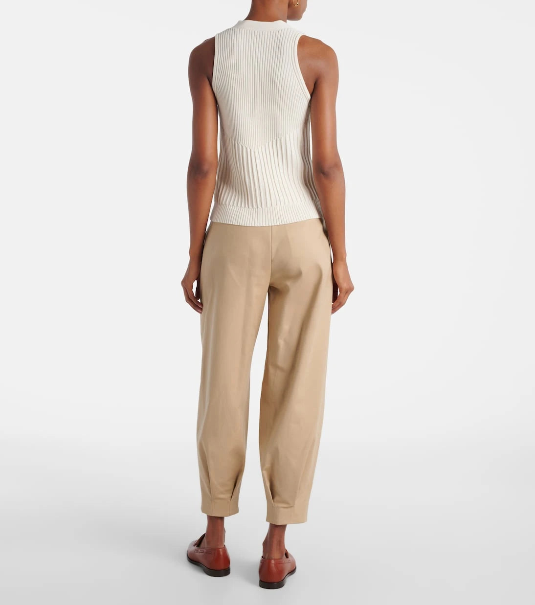 Max Mara - Bimba fitilli örgü pamuk karışımlı yelek