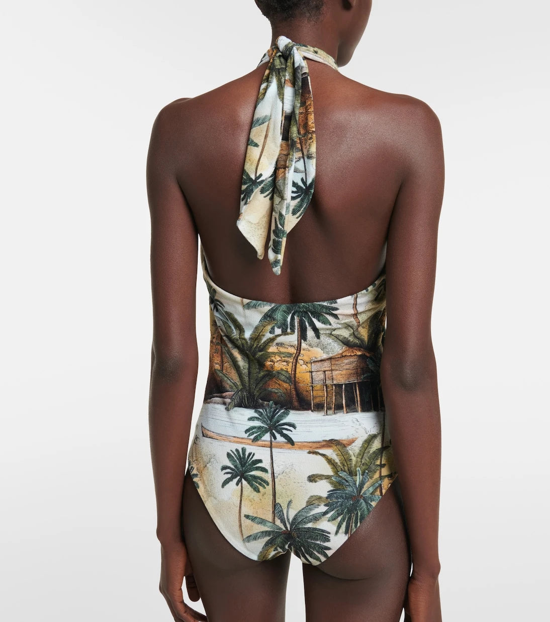 Johanna Ortiz - Hidden Paradise printed halterneck swimsuit