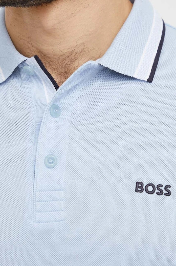 BOSS Green Pamuklu Yakalı Erkek Tişört Paddy