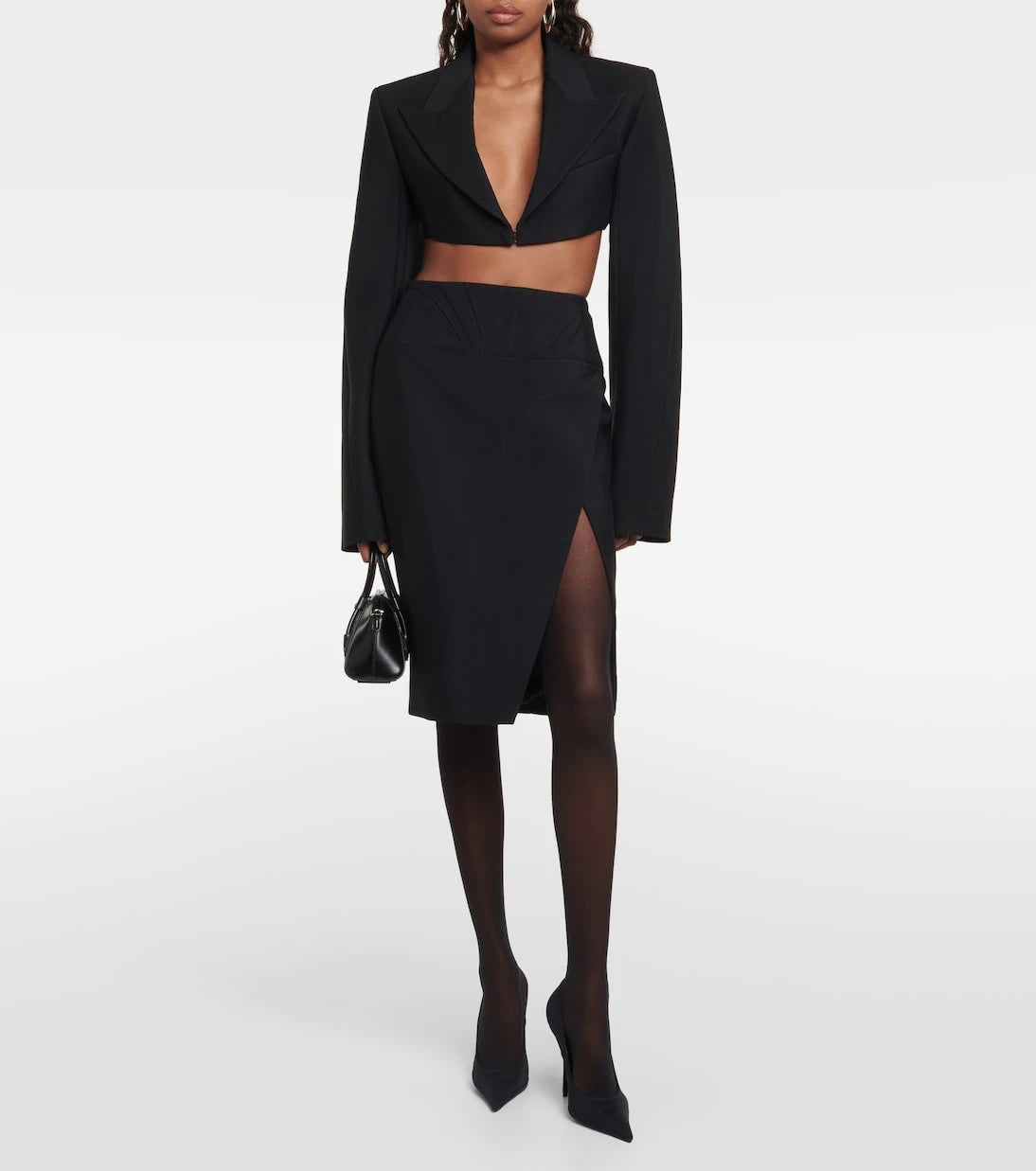Mugler - High-rise pencil skirt