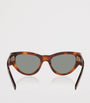 Saint Laurent Brown Acetate SL M94 Rim Cat Eye Sunglasses