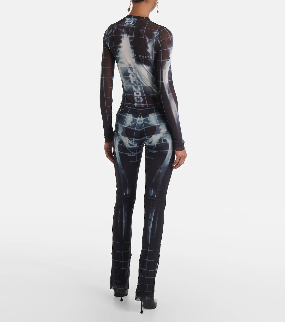 Jean Paul Gaultier - Squeletor semi-sheer mesh straight pants