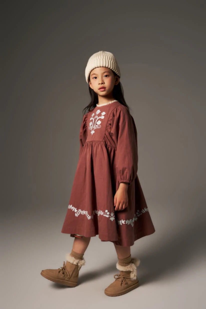 C'era Una Volta - Kana embroidered cotton dress