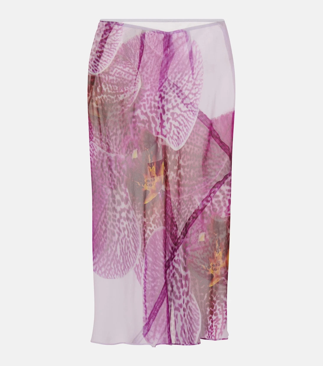 Dries Van Noten - Desenli ipek midi etek