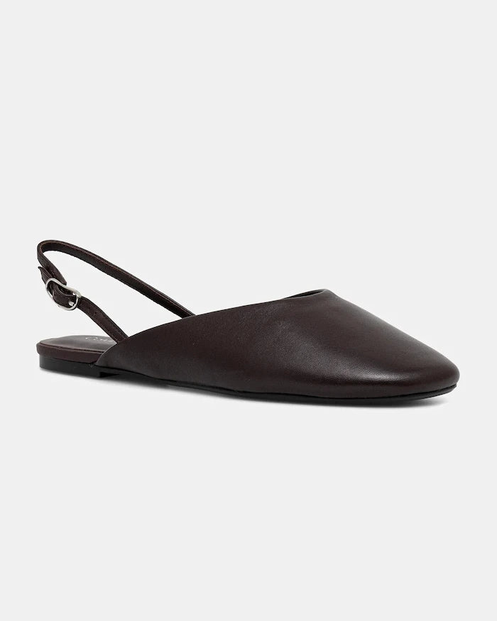 Calvin Klein OBLIQUE BALLERINA SLINGBACK LTH Deri Balerin Ayakkabı