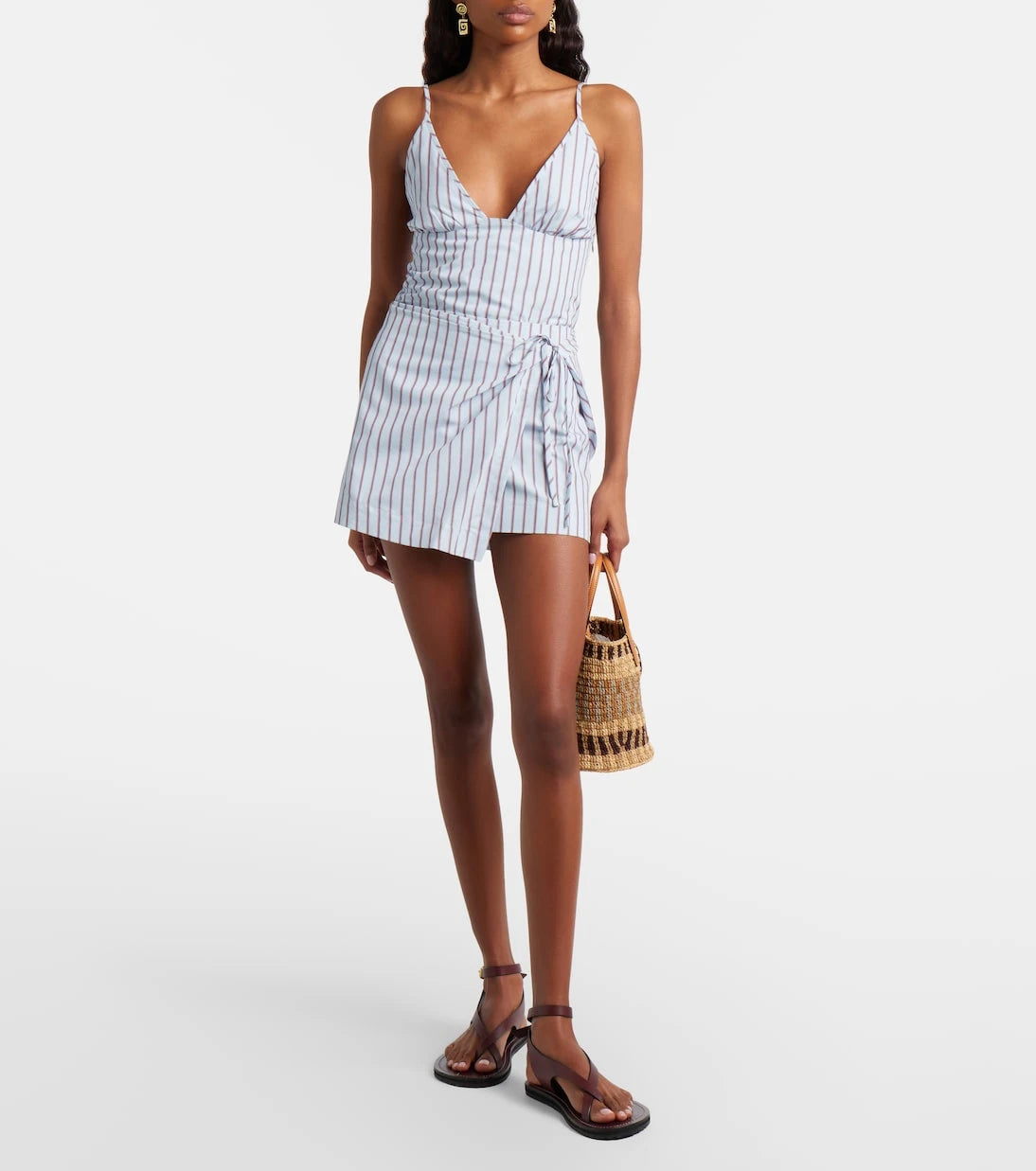 SIR - Lista pinstripe cotton-blend top