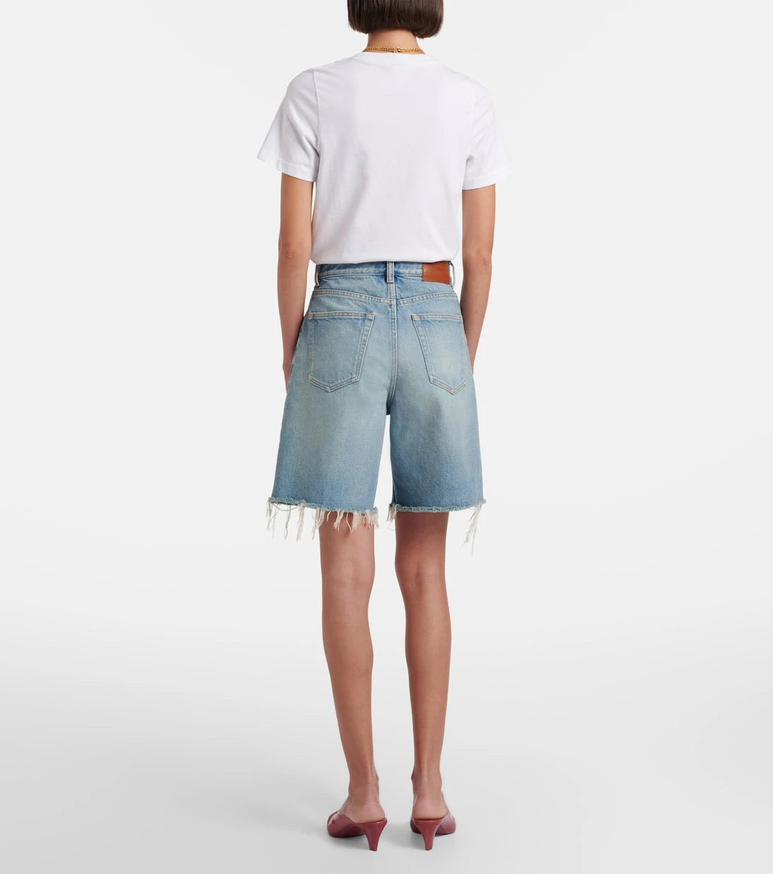 Chloé - Faded denim shorts
