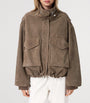 Suede Clay Bomber Jacket WALNUT BROWN