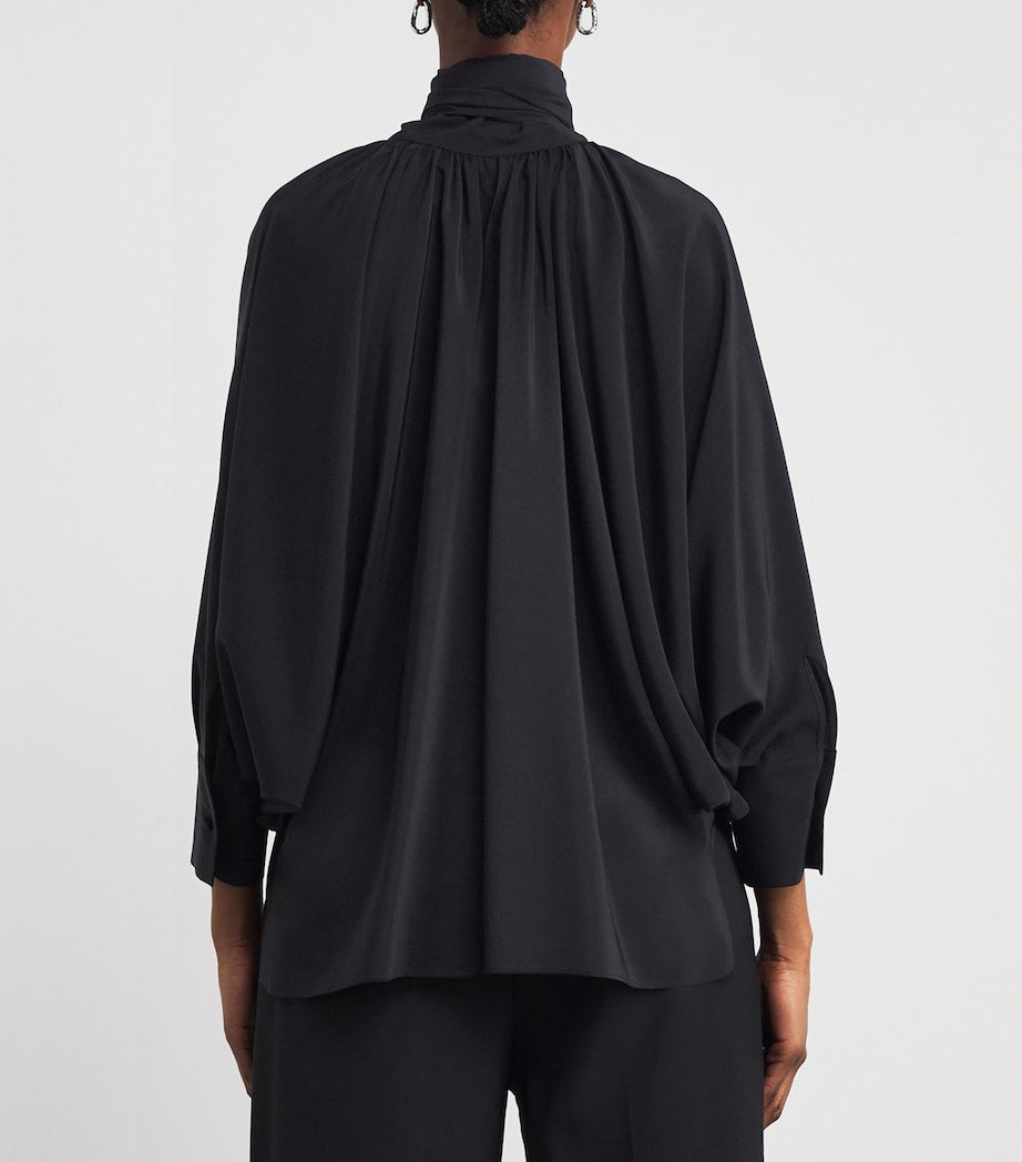 Max Mara Black Silk Leonida Blouse