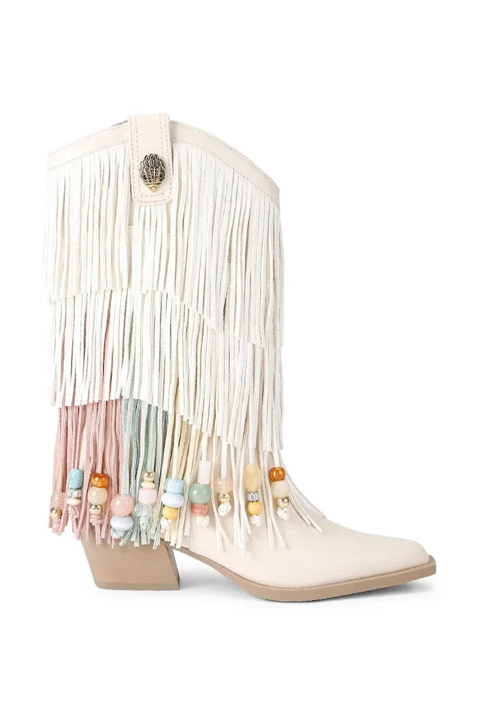Kurt Geiger London Kadın Süet Kovboy Çizme Fringe Cowboy Boot