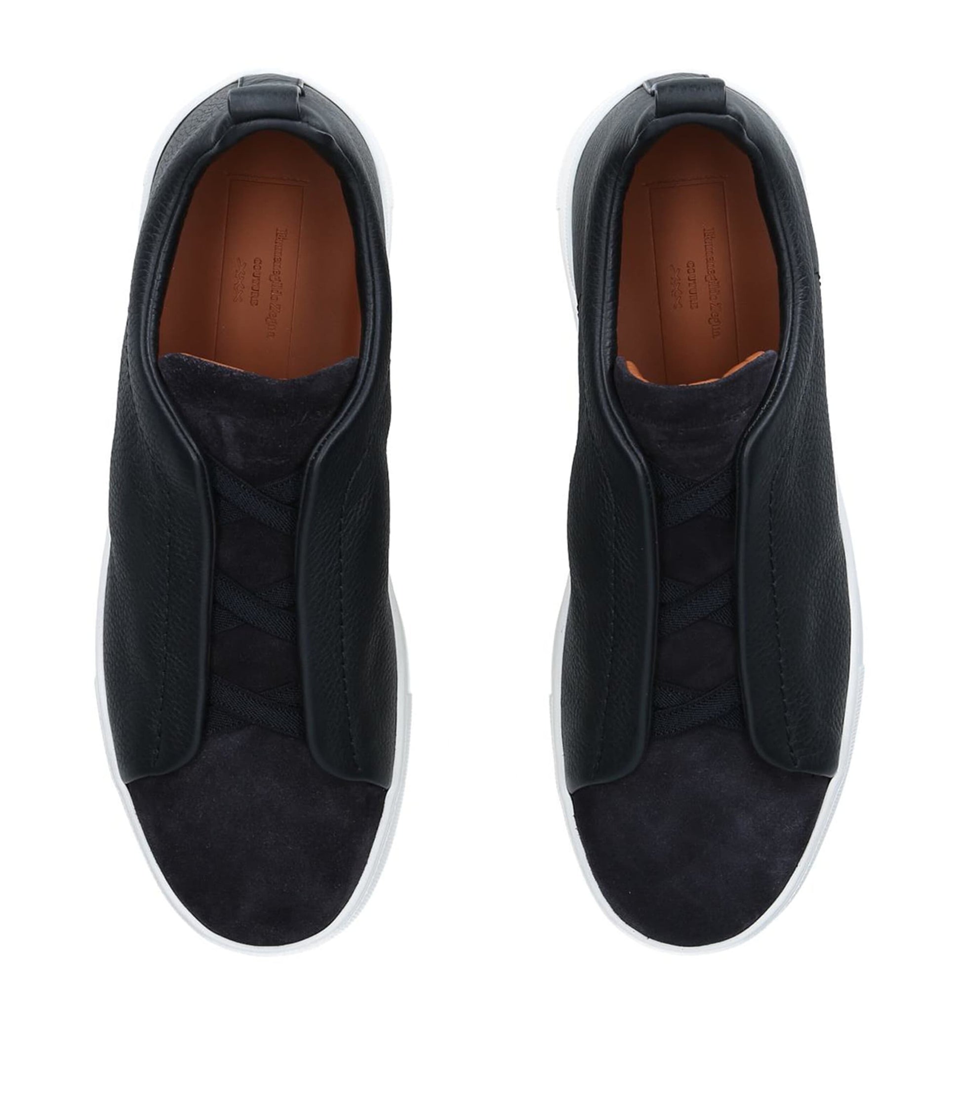 Zegna Leather Triple Stitch Sneakers