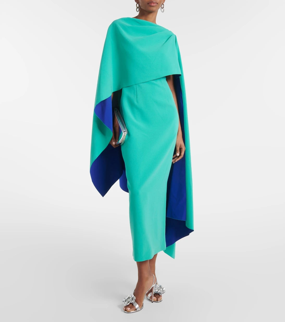 Roksanda - Demetria caped crêpe gown