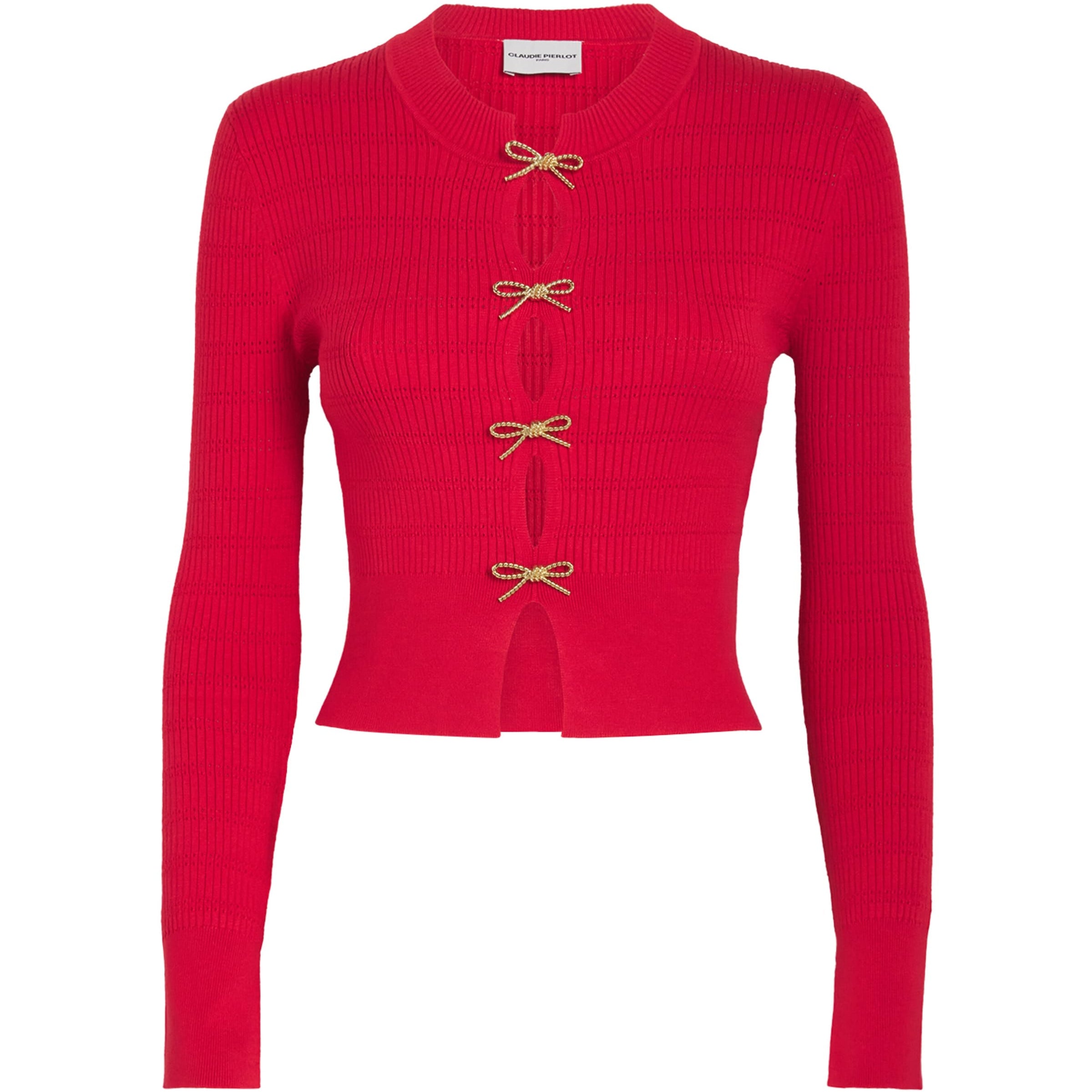 Red Embellished Sweater
