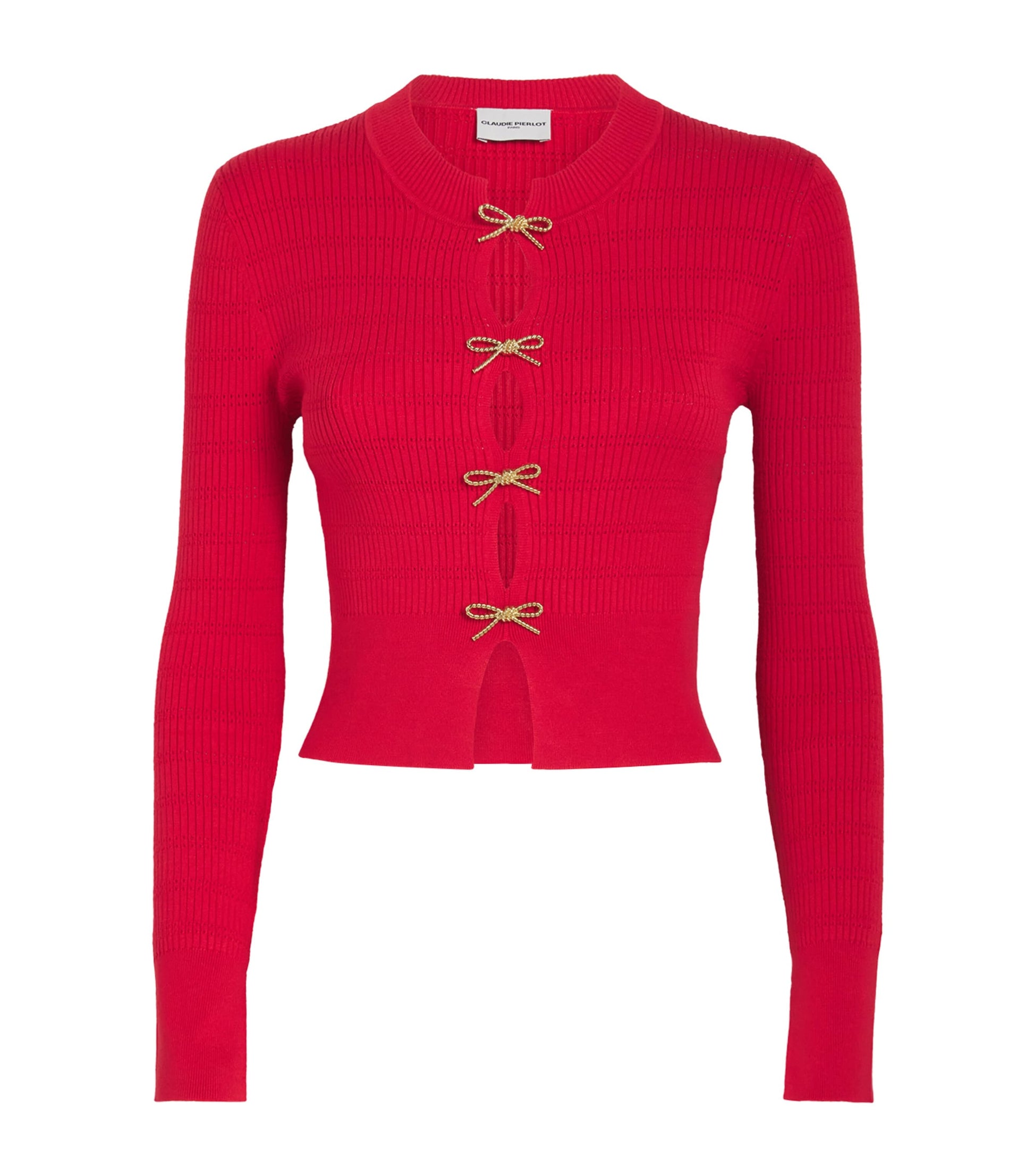 Red Embellished Sweater