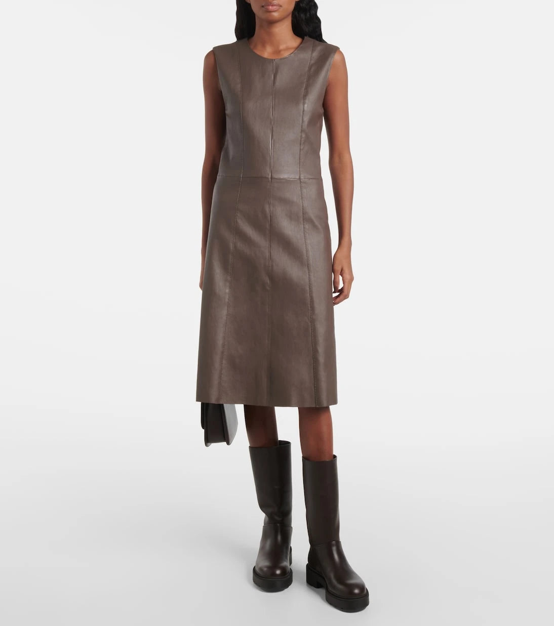 Joseph - Leather midi dress