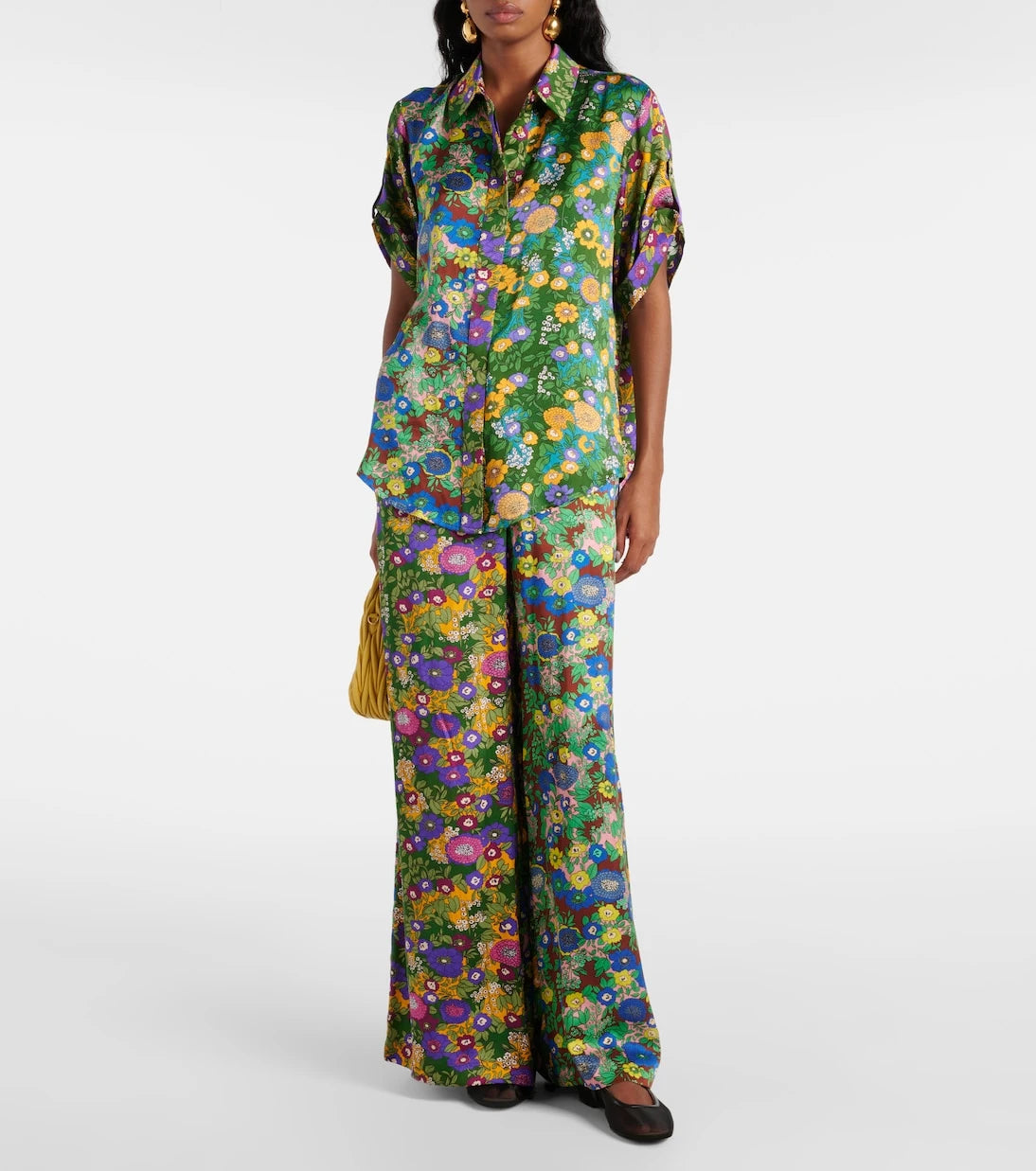 Alémais - Printed silk satin shirt