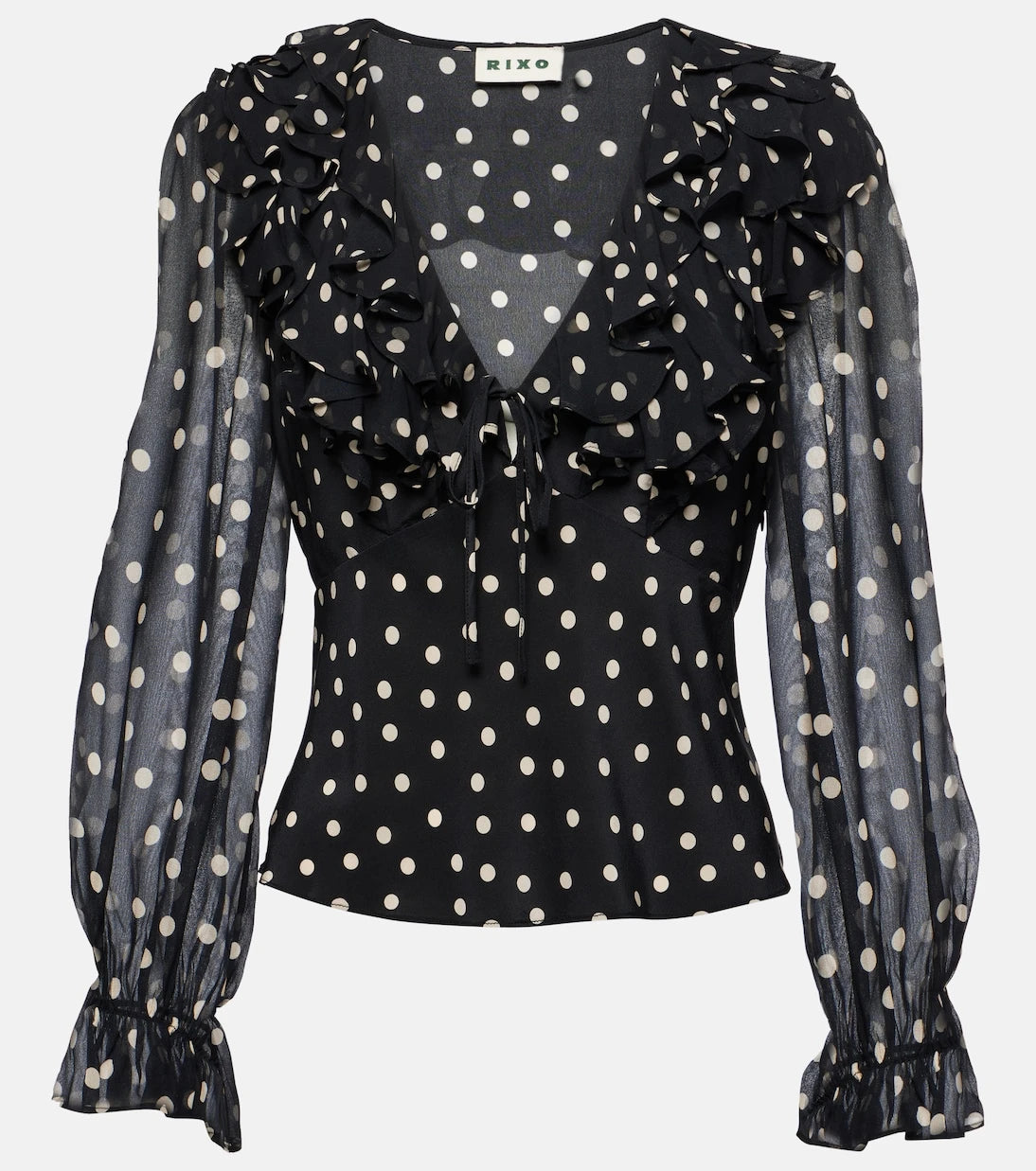Rixo - Lasca ruffled silk blouse