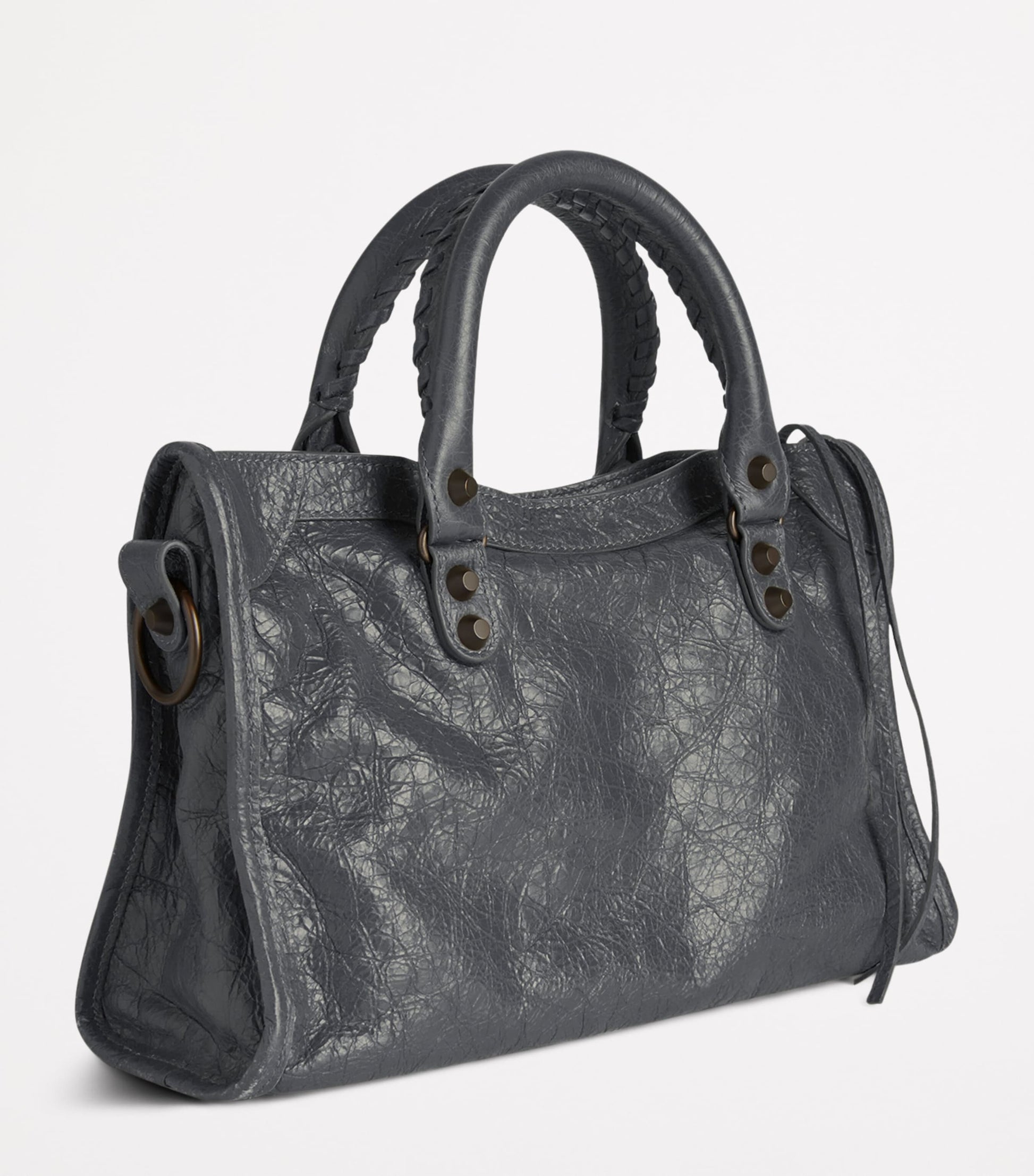 Balenciaga Grey Small Leather Le City Top-Handle Bag