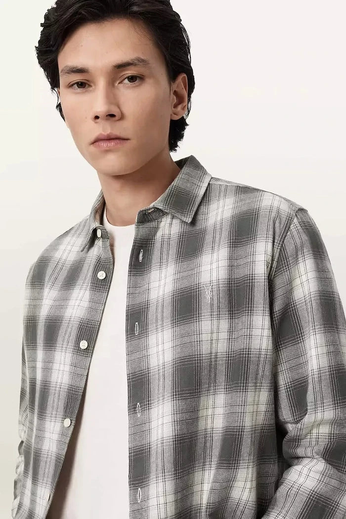 Памучна риза AllSaints KELBY