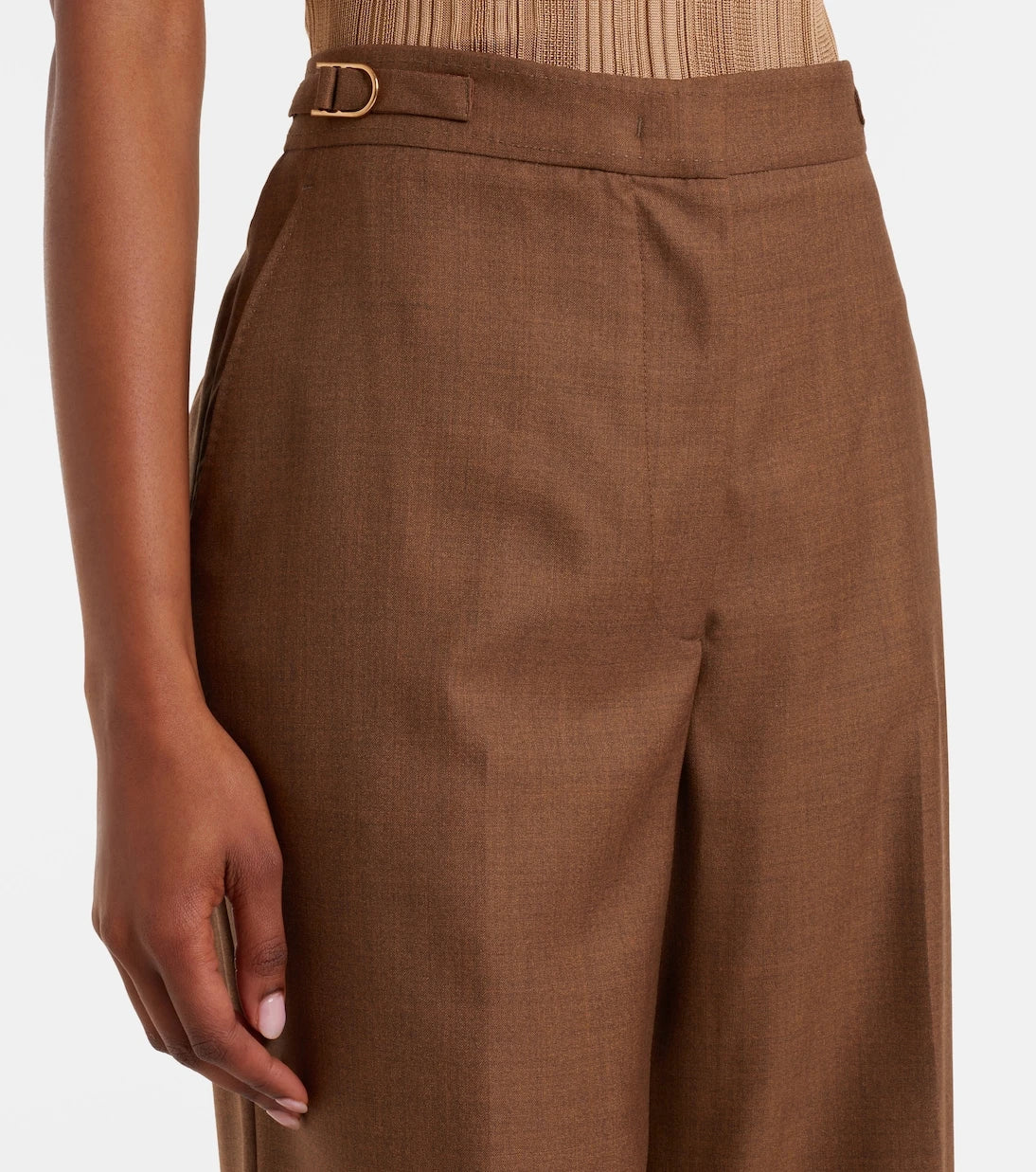 Gabriela Hearst - Vesta wool and silk flared pants