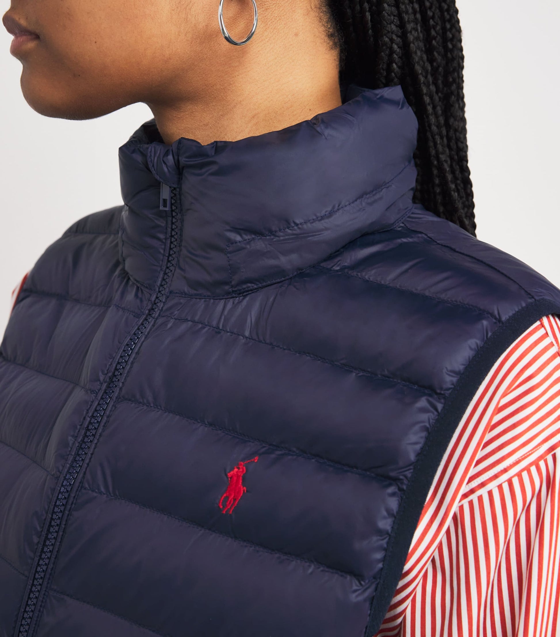 Water-Repellent Padded Gilet NAVY
