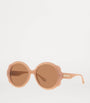 Pink Round Flower Sunglasses