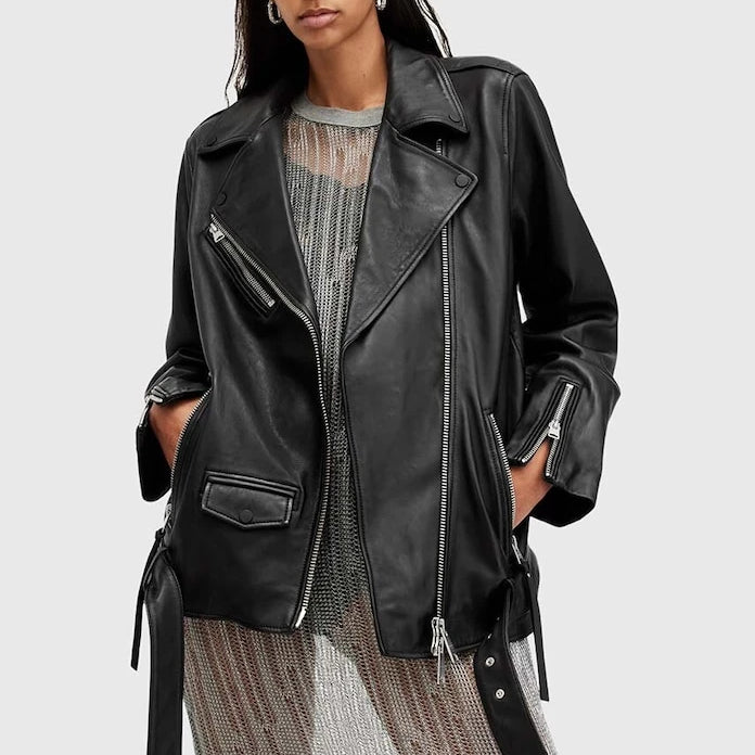 Кожено яке AllSaints BILLIE