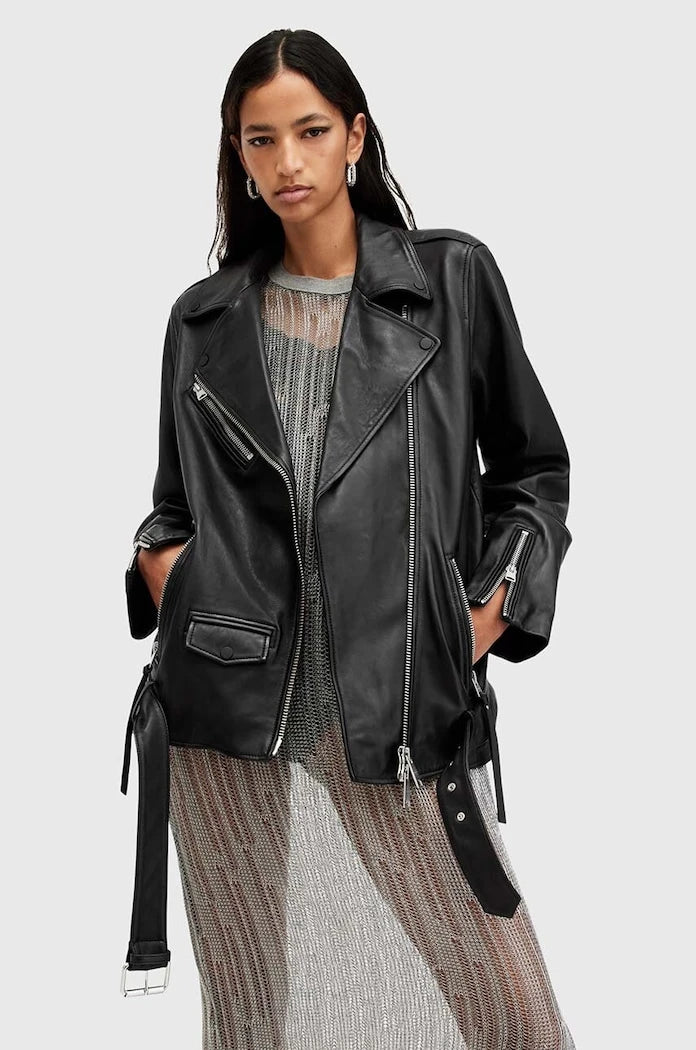 Кожено яке AllSaints BILLIE