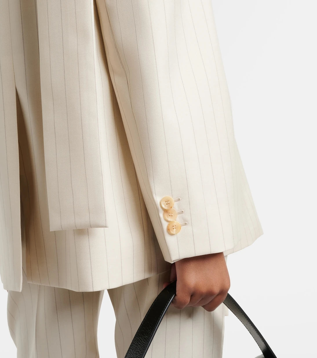 Acne Studios - سترة صوف مخططة بدبوس