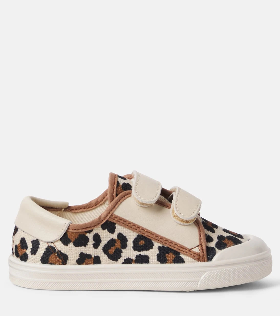 PèPè - Leather-trimmed leopard-print sneakers