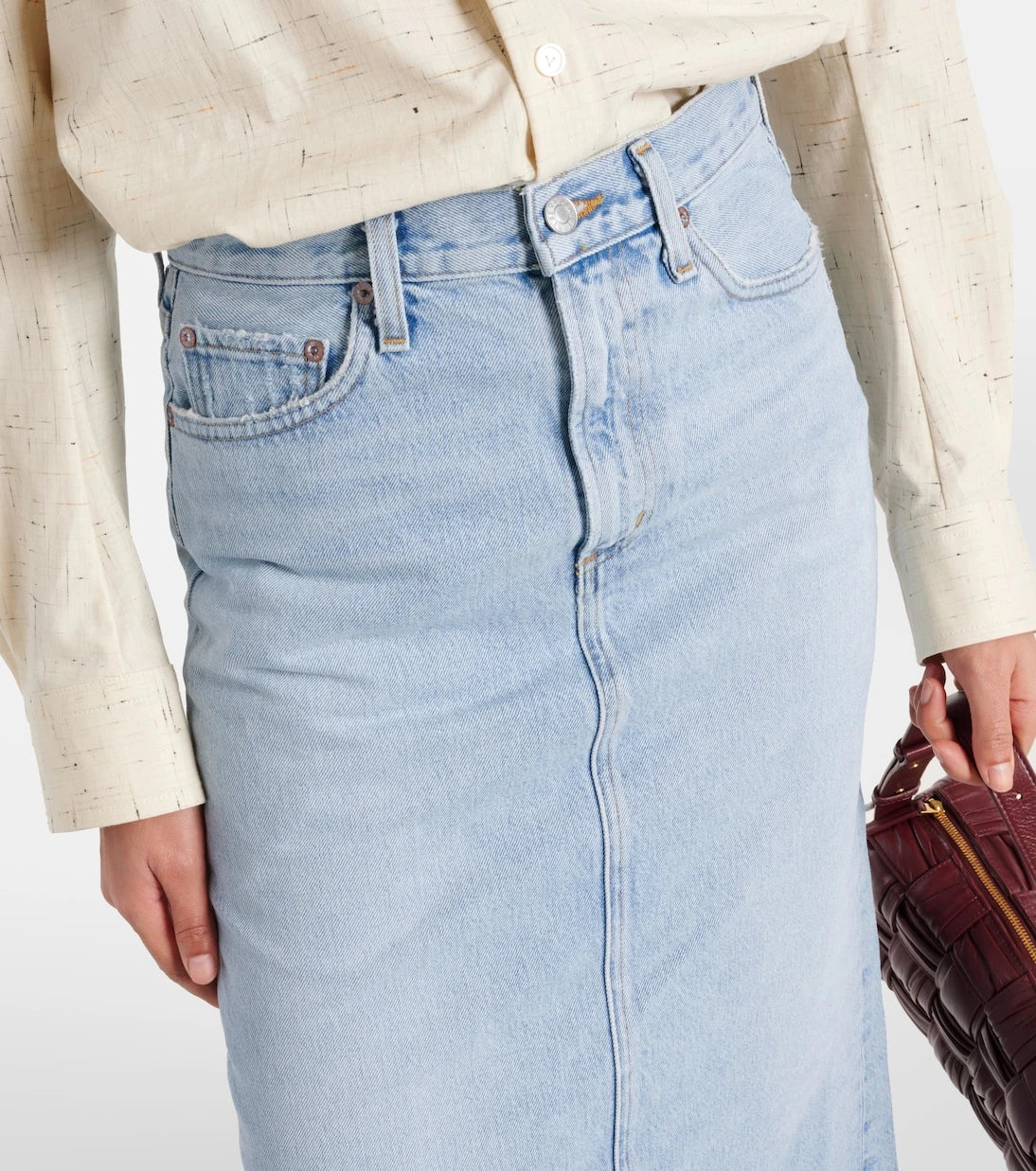 Agolde - Della denim midi skirt