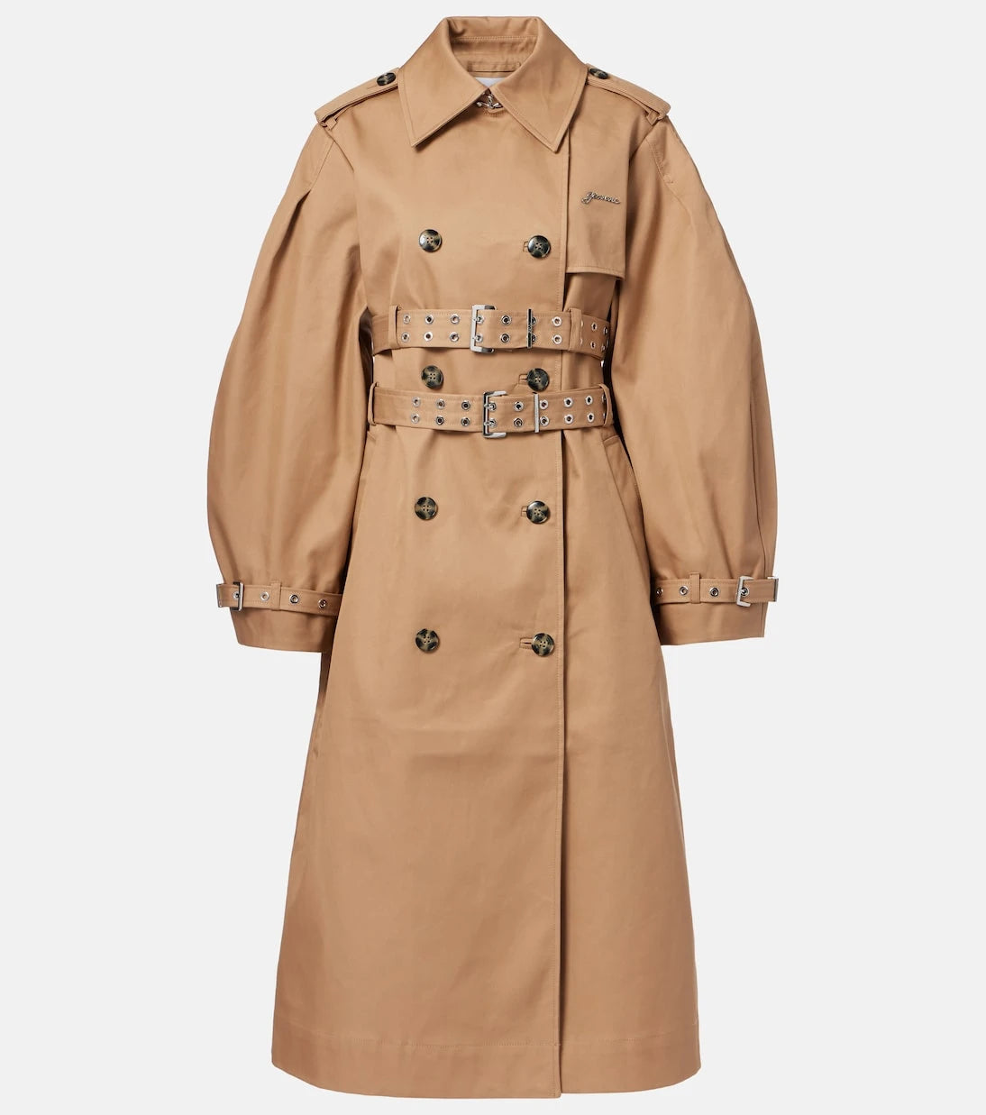 Ganni - Cotton trench coat