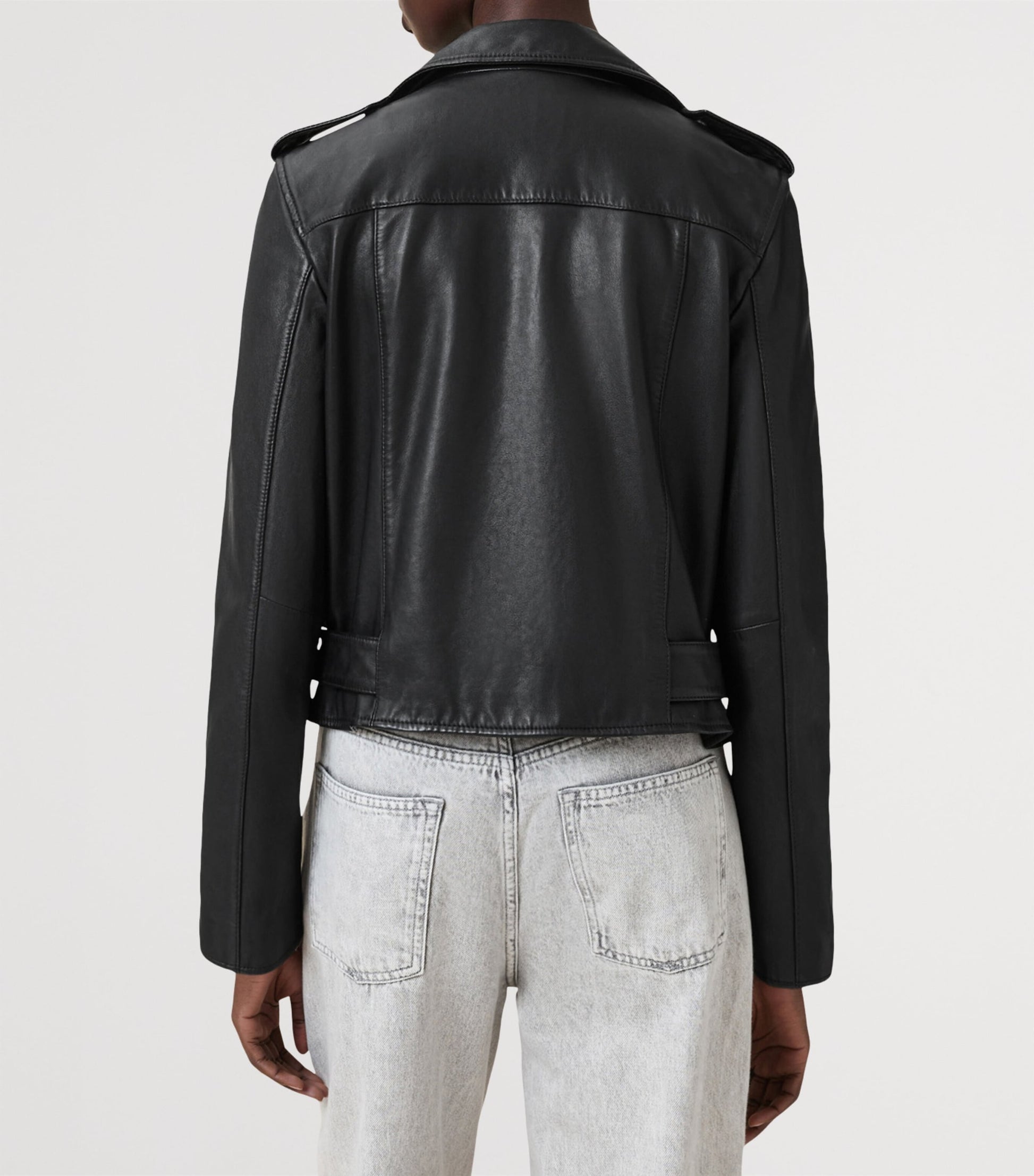 Black Leather Balfern Biker Jacket