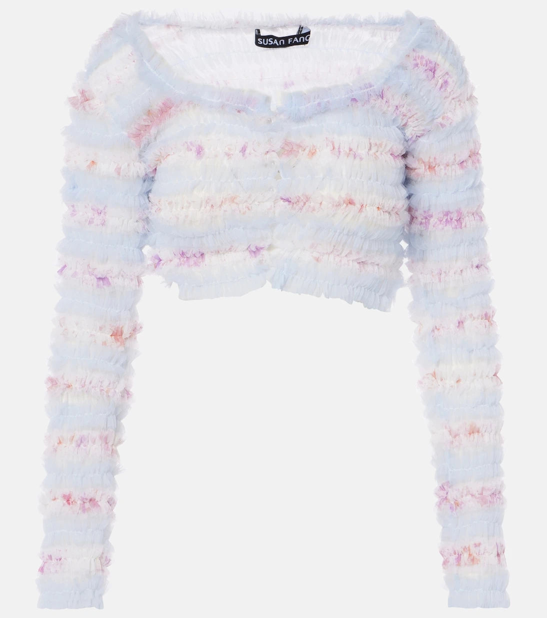 Susan Fang - Ruffled cropped cardigan