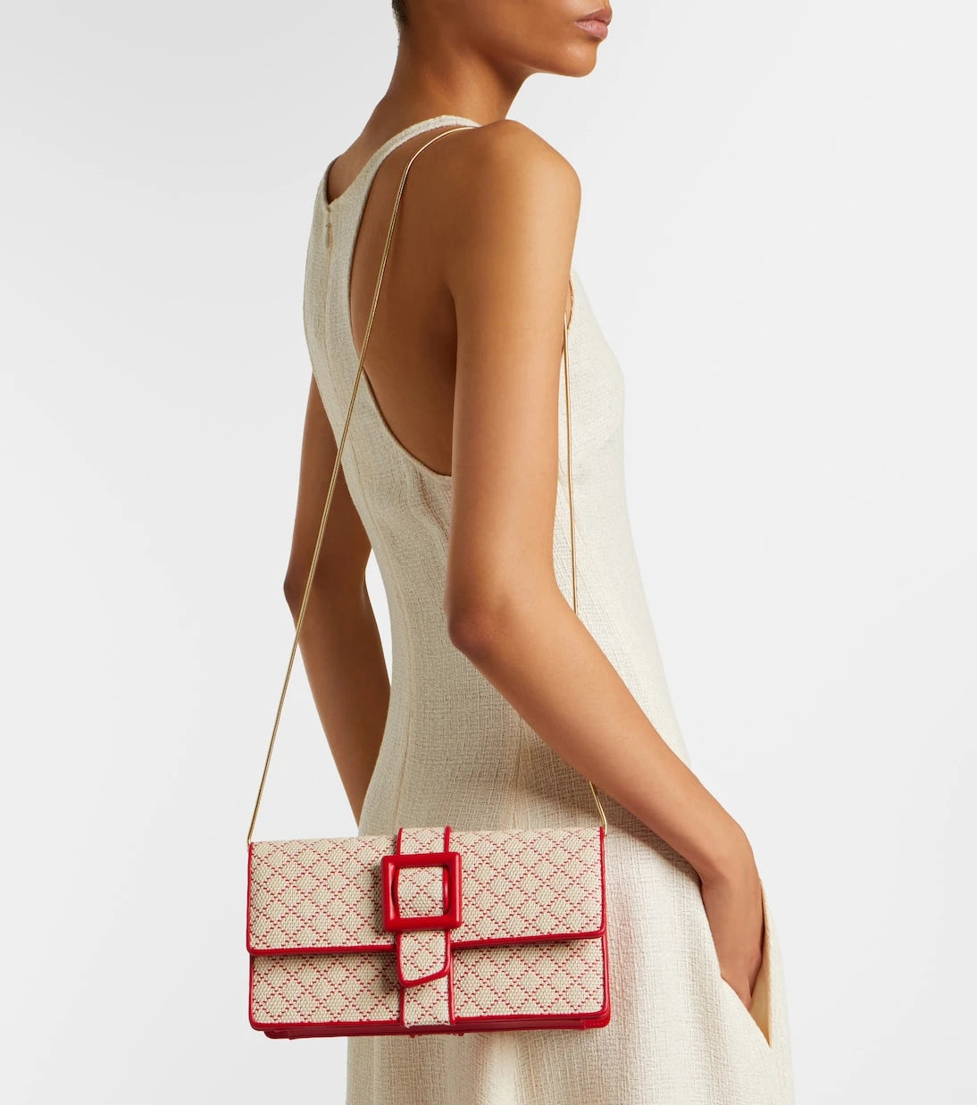 Manolo Blahnik - Maycap raffia-effect clutch
