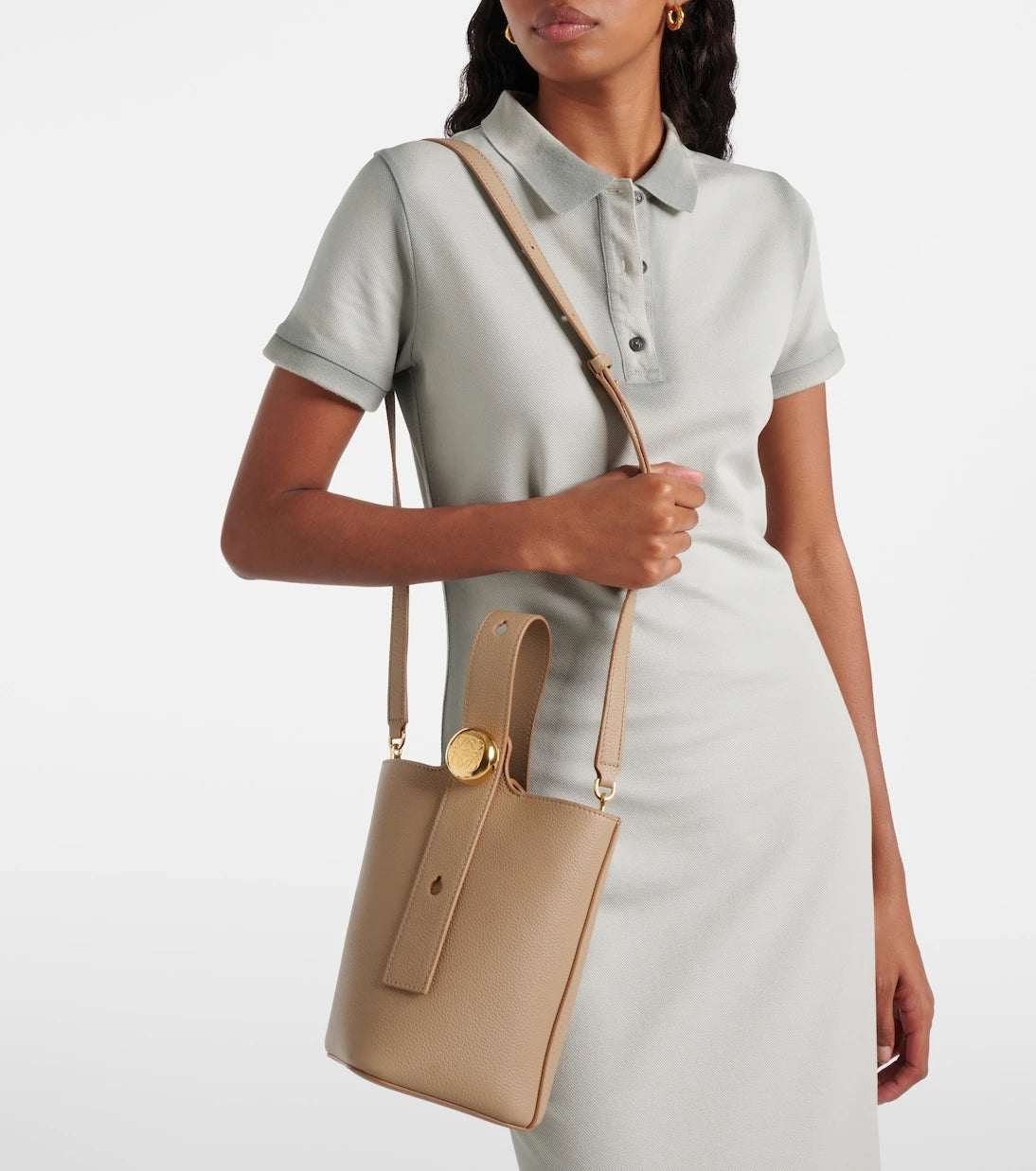 Loewe - Pebble Mini leather bucket bag