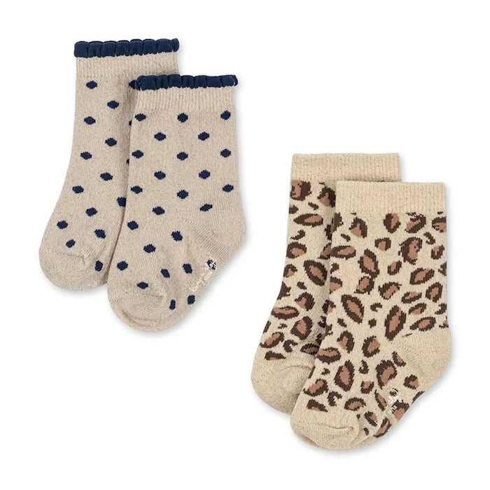 Детски чорапи Konges Sløjd 2 PACK LEO AND DOT GLITTER JACQUARD SOCKS (2 чифта)