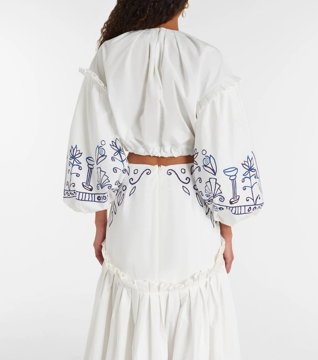 Alémais - x LRNCE Leela printed cotton crop top