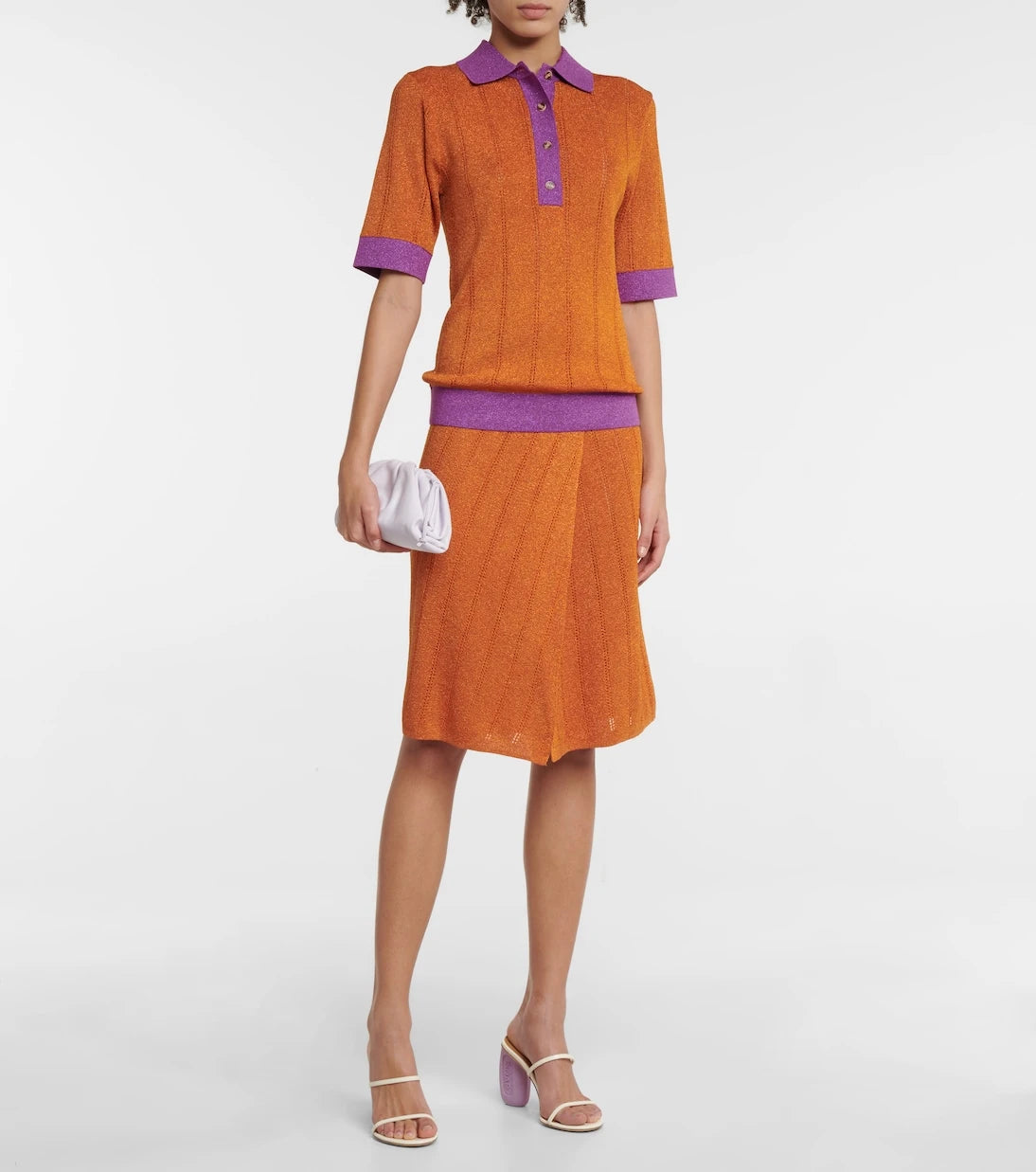 Dodo Bar Or - Metallic knit midi skirt