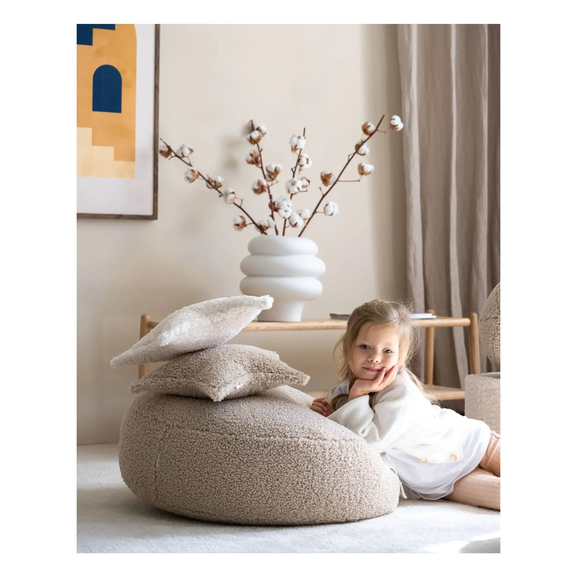 Wigiwama - Teddy pouffe | Beige