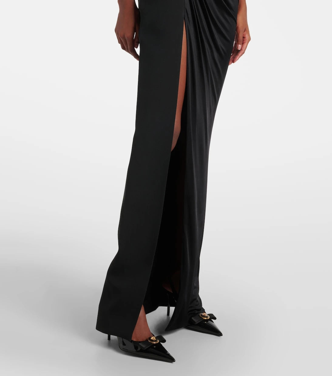 Versace - Medusa '95 draped jersey and crêpe gown