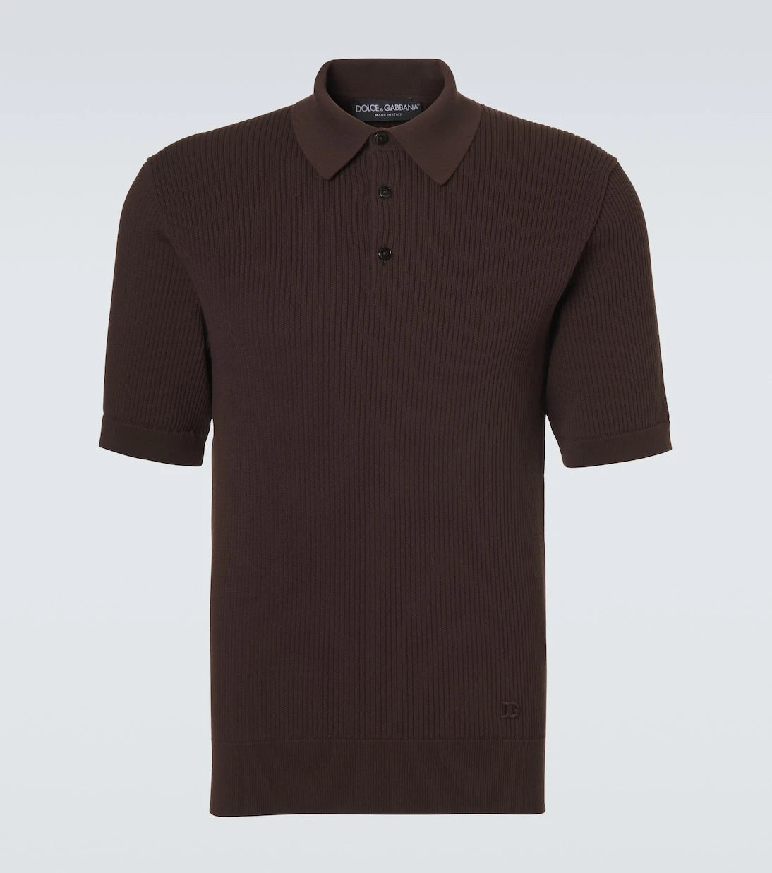 Dolce&Gabbana - Ribbed-knit cotton polo sweater