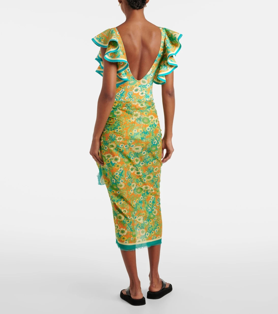 Alémais - Jeff printed cotton beach cover-up