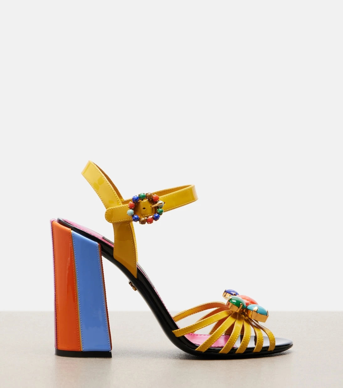 Dolce&Gabbana - Keira embellished leather sandals