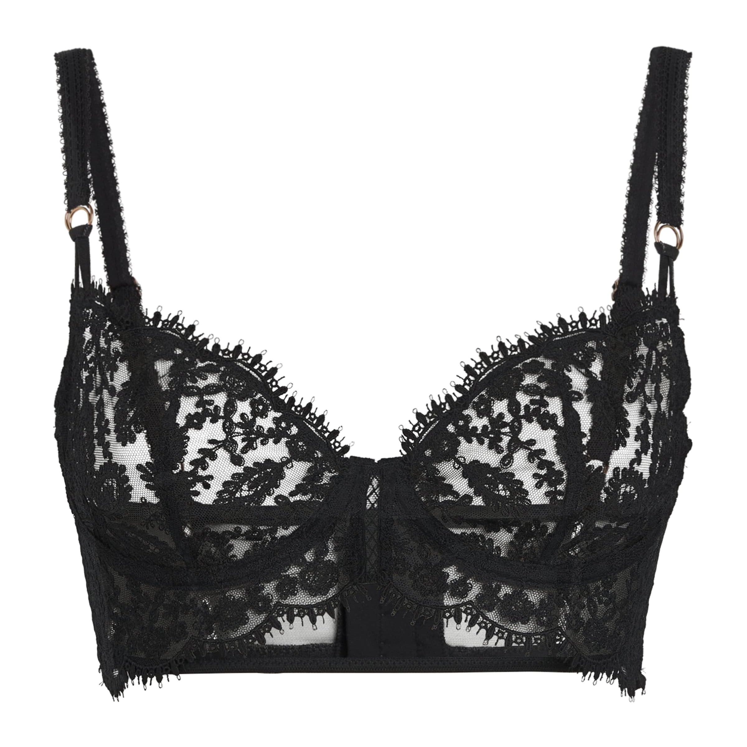 Simone Perele Black Lace Précieuse Half-Cup Bra