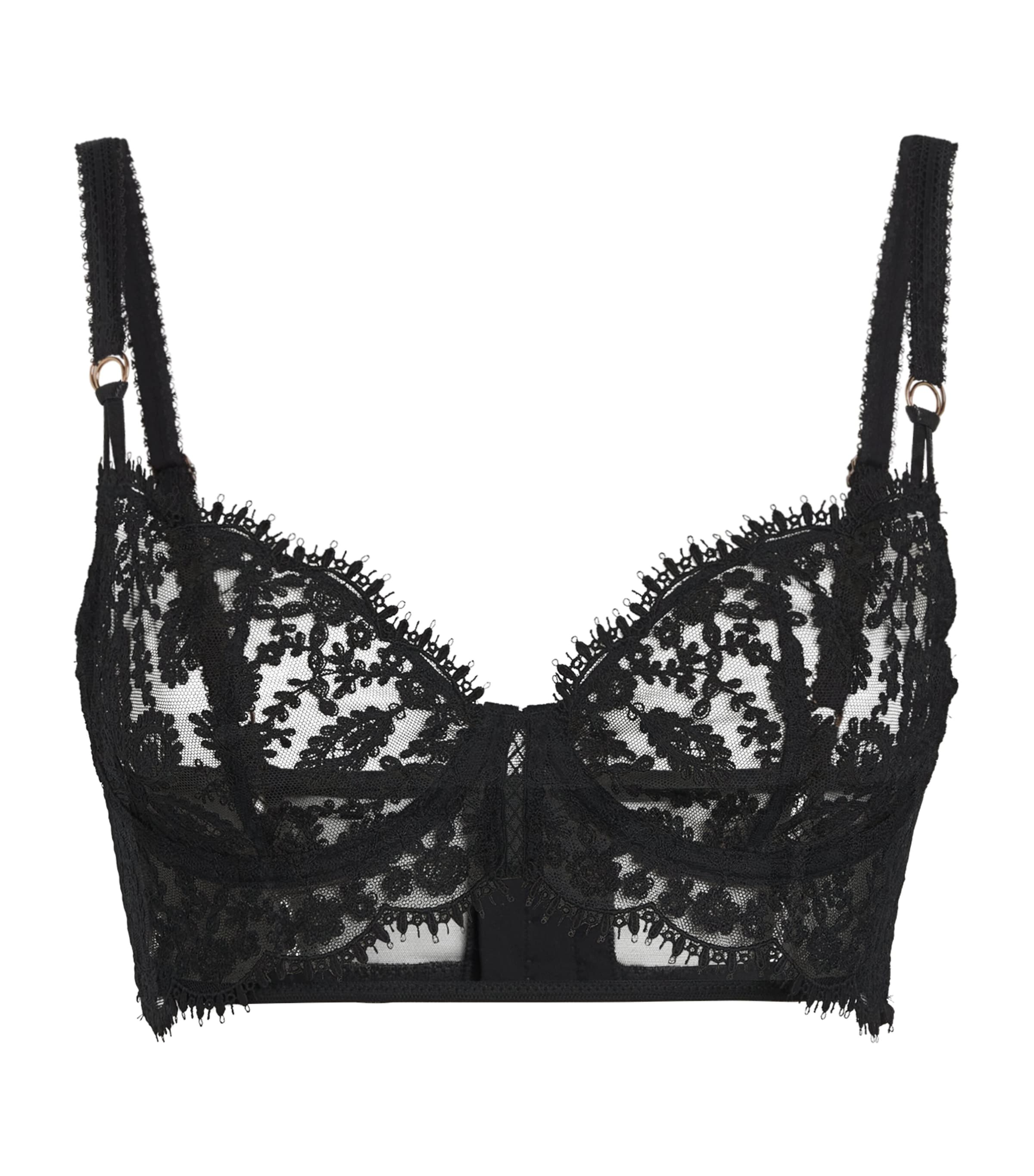 Simone Perele Black Lace Précieuse Half-Cup Bra